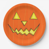 Jack-O-Lantern-Teller für Halloween-Party Pappteller (Vorderseite)