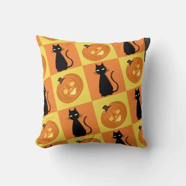 Jack-o’-lantern throw pillow kissen (Vorderseite)