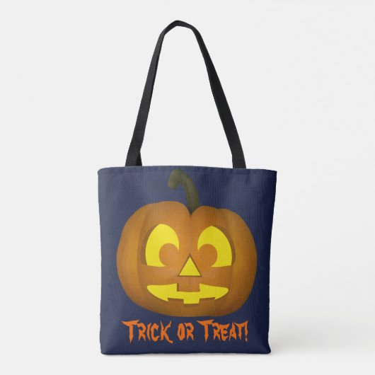 Jack O' Lantern Trick oder Trete Tasche (Rückseite)