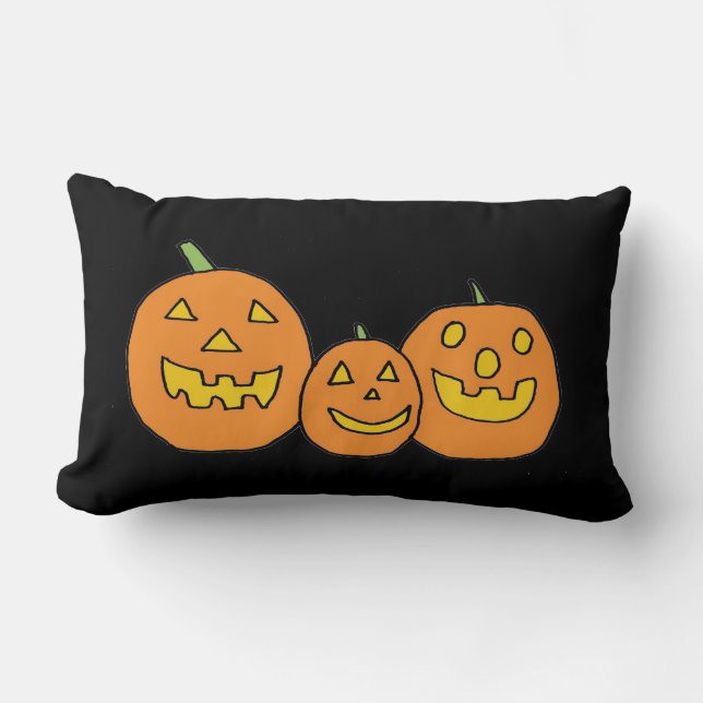 Jack-o'-Lantern Trio-Kissen Lendenkissen (Vorderseite)
