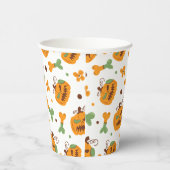 Jack-o-Lantern und Knochen-Spooky Halloween Pappbecher (Rechts)