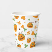 Jack-o-Lantern und Knochen-Spooky Halloween Pappbecher (Vorderseite)
