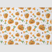 Jack-o-Lantern und Knochen-Spooky Halloween Seidenpapier (Vorderseite)
