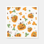 Jack-o-Lantern und Knochen-Spooky Halloween Serviette (Vorderseite)