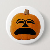 Jack o' Lantern Unglückliches Gesicht, Halloween P Button (Vorderseite)