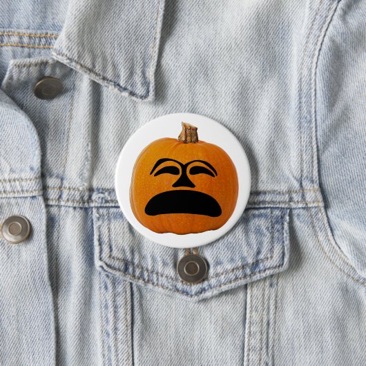 Jack o' Lantern Unglückliches Gesicht, Halloween P Button (Beispiel)
