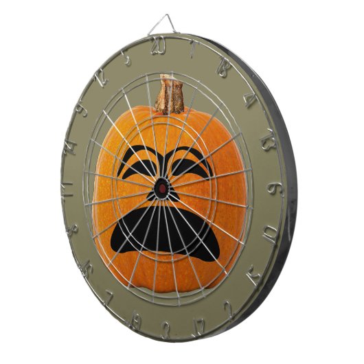 Jack o' Lantern Unglückliches Gesicht, Halloween P Dartscheibe (Vorderseite rechts)