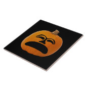 Jack o' Lantern Unglückliches Gesicht, Halloween P Fliese (Seite)