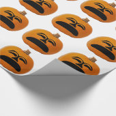 Jack o' Lantern Unglückliches Gesicht, Halloween P Geschenkpapier (Ecke)