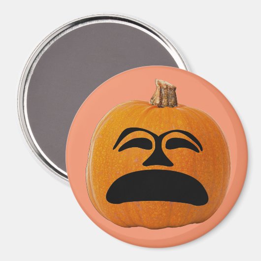 Jack o' Lantern Unglückliches Gesicht, Halloween P Magnet (Vorderseite/Rückseite)