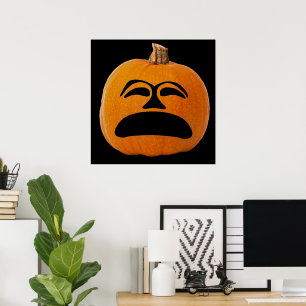 Jack o' Lantern Unglückliches Gesicht, Halloween P Poster