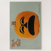 Jack o' Lantern Unglückliches Gesicht, Halloween P Puzzle (Vertikal)