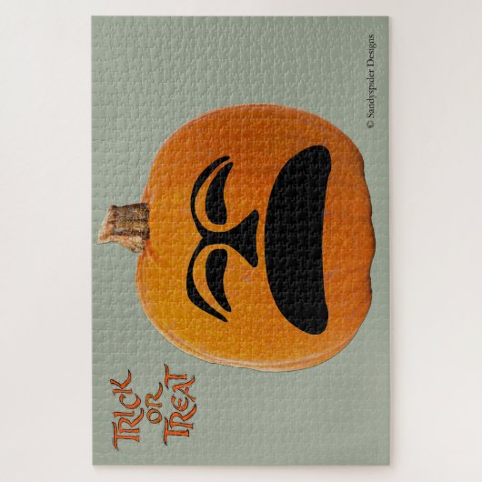 Jack o' Lantern Unglückliches Gesicht, Halloween P Puzzle (Vertikal)