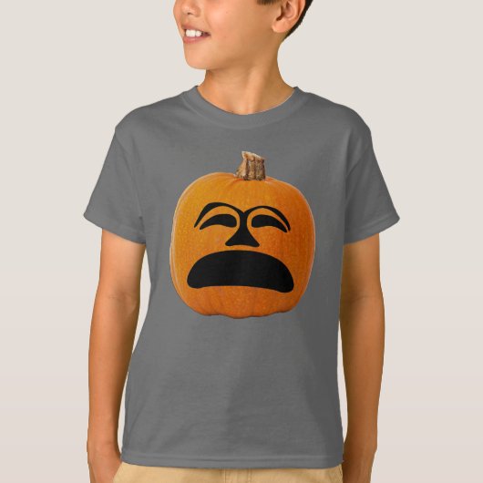 Jack o' Lantern Unglückliches Gesicht, Halloween P T-Shirt (Vorderseite)