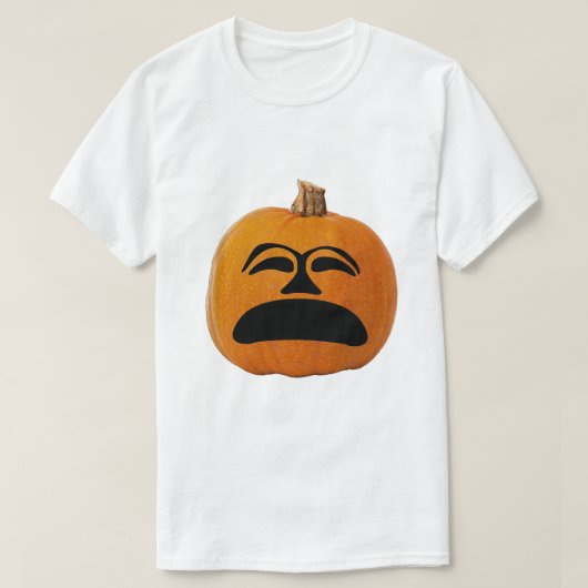 Jack o' Lantern Unglückliches Gesicht, Halloween P T-Shirt (Design vorne)