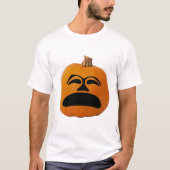Jack o' Lantern Unglückliches Gesicht, Halloween P T-Shirt (Vorderseite)