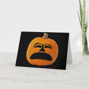 Jack o' Lantern Unhappy Face, Halloween Pumpkin Karte