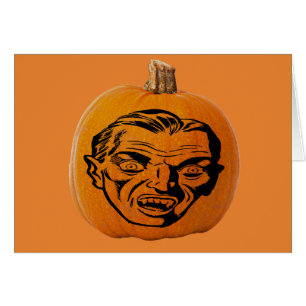 Jack o' Lantern Vampire Face, Halloween Pumpkin