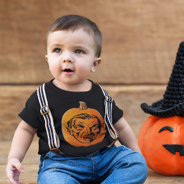 Jack o' Lantern Vampire Face, Halloween Pumpkin Baby T-shirt