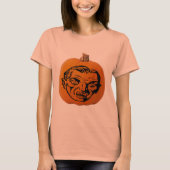 Jack o' Lantern Vampire Face, Halloween Pumpkin T-Shirt (Vorderseite)