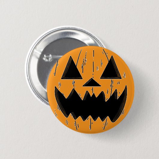 Jack-o’-Lantern-Vorderseite - Halloween-Taste Button (Vorne & Hinten)