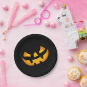 Jack-O-Lantern-Vorderseite Pappteller (Party)
