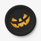 Jack-O-Lantern-Vorderseite Pappteller (Vorderseite)