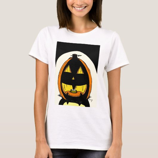 Jack o' Lantern Womens Spaghetti Tank (Vorderseite)