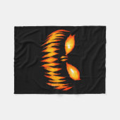 Jack O Lantern Y Carved Pumpkin Face Halloween Cos Fleecedecke (Vorderseite (Horizontal))