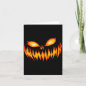 Jack O Lantern Y Carved Pumpkin Face Halloween Cos Karte (Vorderseite)