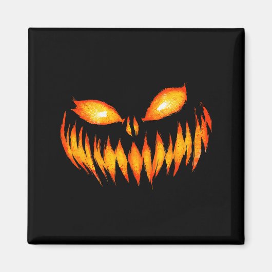 Jack O Lantern Y Carved Pumpkin Face Halloween Cos Magnet (Vorne)