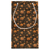 Jack-o-Lanterns auf der Weinbeutel Kleine Geschenktüte (Rückseite)