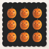 Jack-O-Lanterns auf schwarzen Untersetzer (Vorderseite)