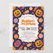 Jack-O' Lanterns Candy Halloween Geburtstag Einladung (Vorderseite)