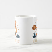 Jack-o'-Lantern's Fiery Slam Dunk: Halloween Night Kaffeetasse (Mittel)
