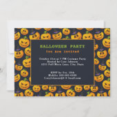 Jack o' Lanterns & Ghost Pumpkins Halloween-Party Einladung (Vorderseite)
