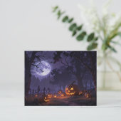 Jack O' Lanterns Halloween Postkarte (Stehend Vorderseite)