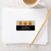 Jack-o-Lanterns Halloween-Rücksendeadresse Adressaufkleber (Insitu)