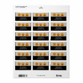 Jack-o-Lanterns Halloween-Rücksendeadresse Adressaufkleber (Vorne)