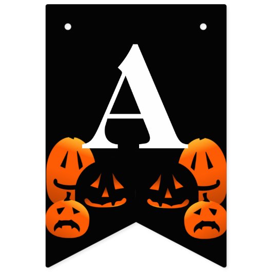 Jack-o-Lanterns Happy Halloween Party Jagdflagge Wimpelkette (Zweite Fahne)