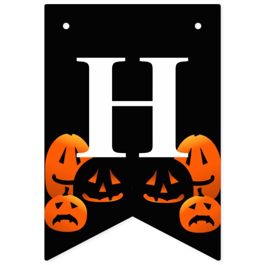 Jack-o-Lanterns Happy Halloween Party Jagdflagge Wimpelkette (Erste Fahne)