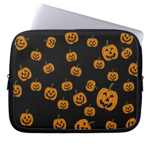 Jack O' Lanterns Hintergrund Laptopschutzhülle (Vorderseite)