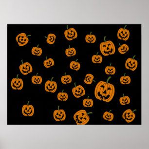Jack O' Lanterns Hintergrund Poster