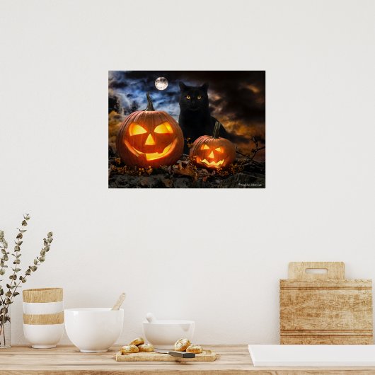 "Jack O' Lanterns & Jet" Poster (Küche)