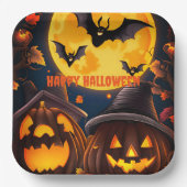 Jack-O-Lanterns Moon Pappteller (Vorderseite)