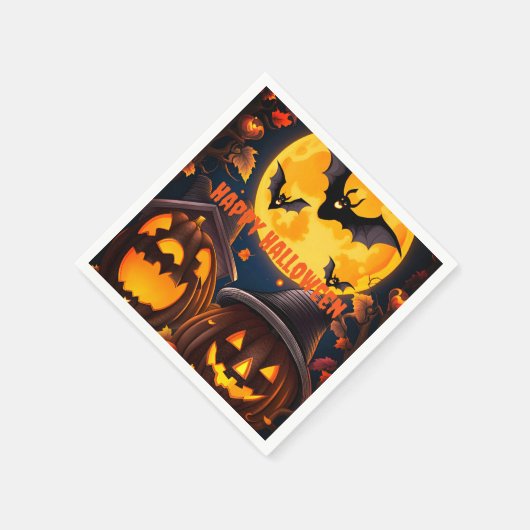 Jack-O-Lanterns Moon Serviette (Ecke)