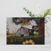*~* Jack-o-Lanterns - Scarecrow HALLOWEEN KARTE (Stehend Vorderseite)