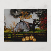 *~* Jack-o-Lanterns - Scarecrow HALLOWEEN Postkarte (Vorderseite)