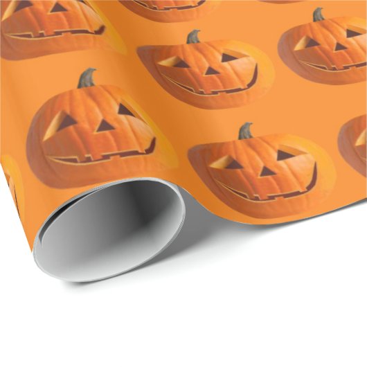 Jack-O-Lanterns-Schleifpapier Geschenkpapier (Rolleneckpunkt)