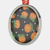 Jack O' Lanterns Silbernes Ornament (Links)